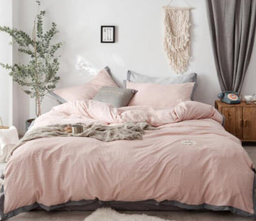 3D Pink 17032 Bed Pillowcases Quilt