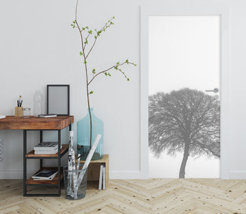3D Grey Tree 5126 Assaf Frank Door Mural