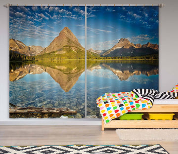 3D Alpine River 074 Kathy Barefield Curtain Curtains Drapes Curtains AJ Creativity Home 