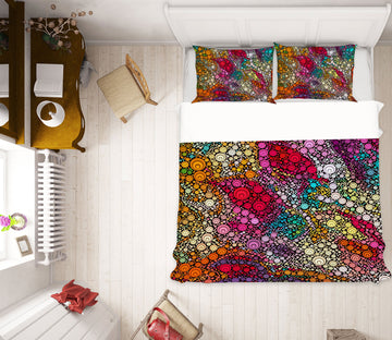 3D Color Circle Pattern 14058 Bed Pillowcases Quilt