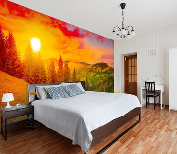 3D Colorful Sunrise 218 Wall Murals