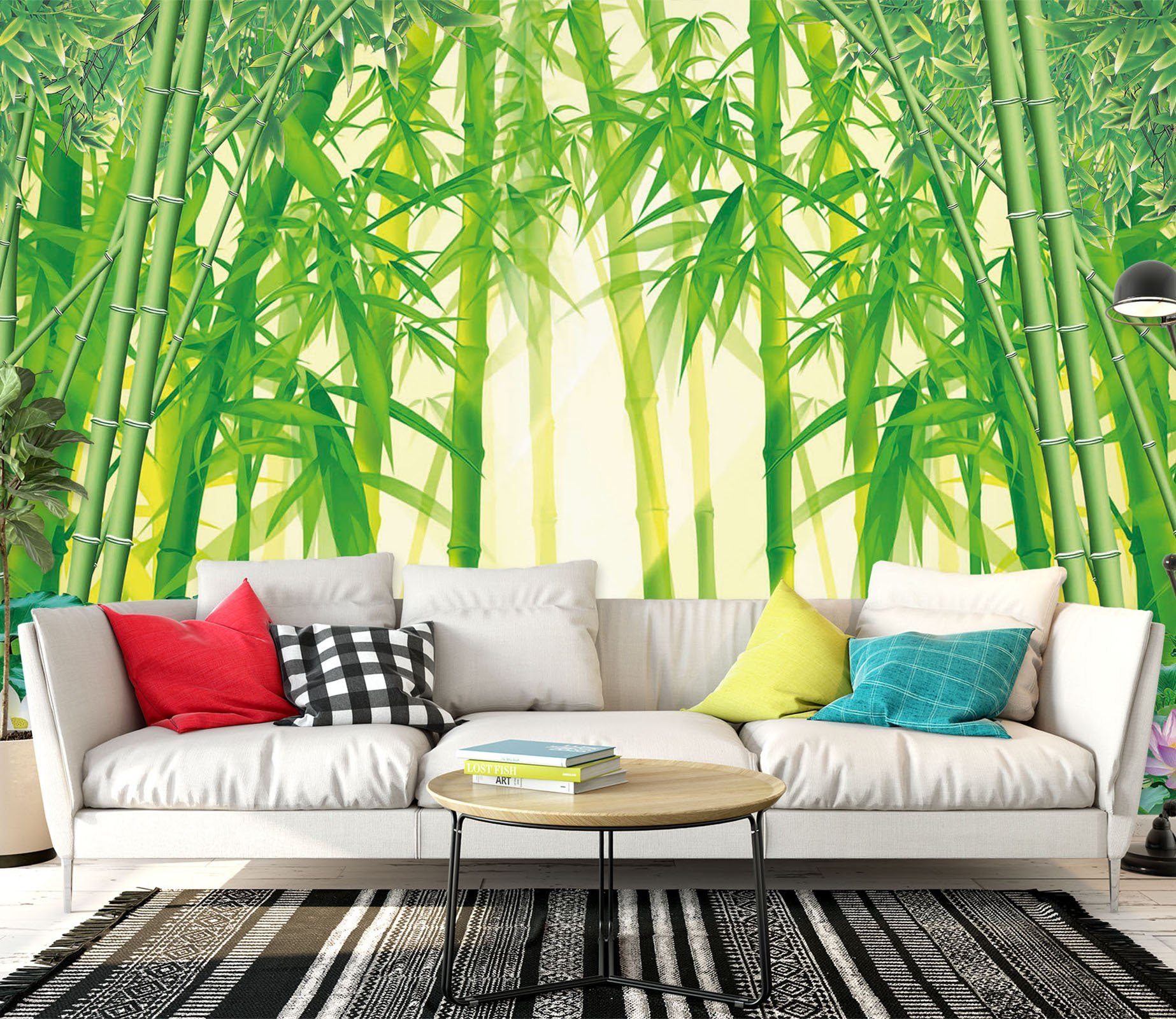 3D Bamboo Forest 1418 Wall Murals Wallpaper AJ Wallpaper 2 