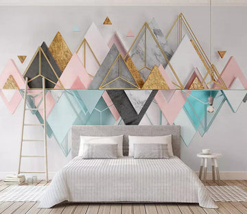 3D Triangle Decoration WC559 Wall Murals