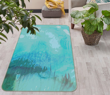 3D Blue Calm 70064 Shandra Smith Rug Non Slip Rug Mat