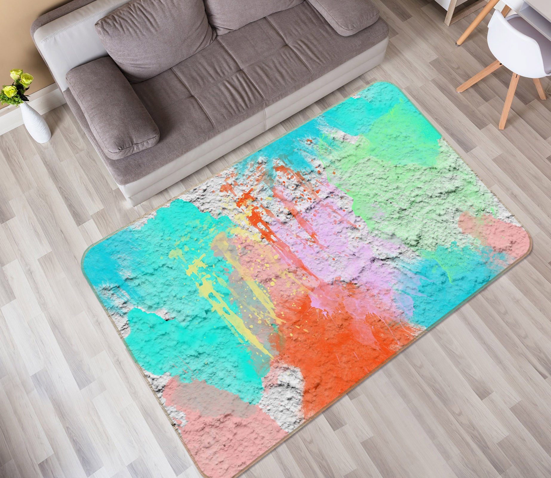 3D Colorful 35207 Non Slip Rug Mat