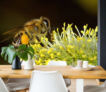 3D Bee Collecting Honey 141 Wall Murals Wallpaper AJ Wallpaper 2 
