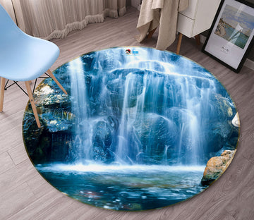 3D Waterfall 69087 Round Non Slip Rug Mat