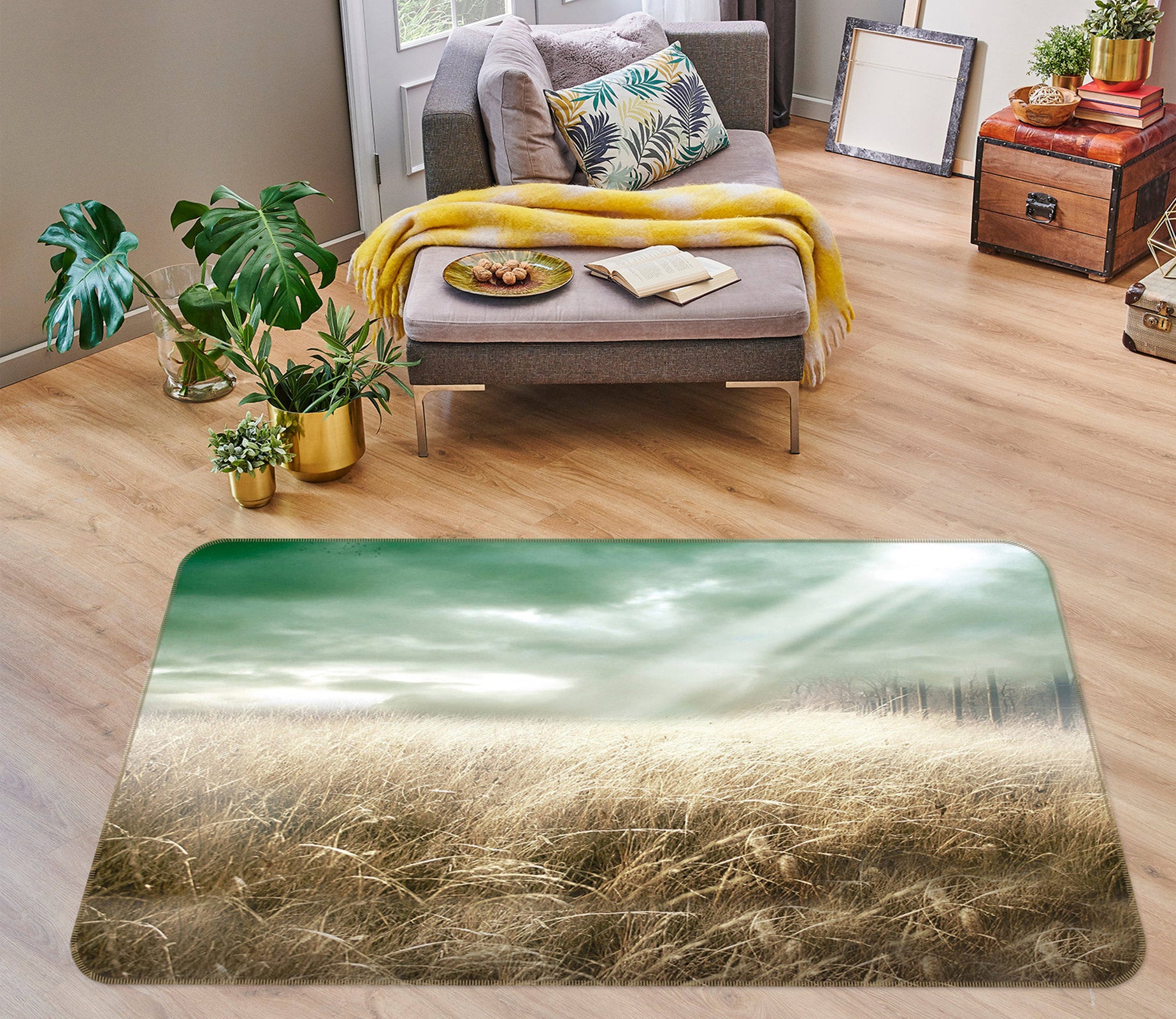 3D Withered Grass 75194 Non Slip Rug Mat