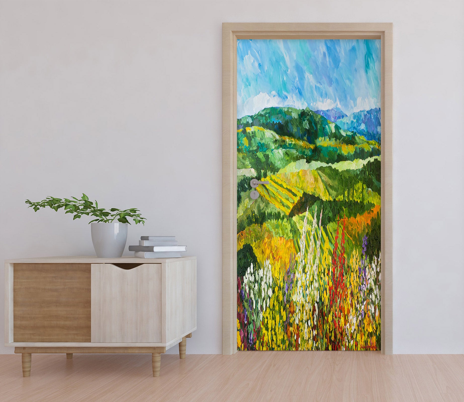 3D Flower Bush Hillside 93102 Allan P. Friedlander Door Mural