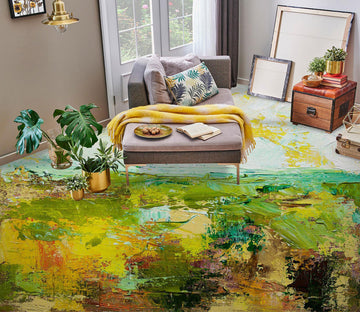 3D Green Painting Texture 9650 Allan P. Friedlander Floor Mural