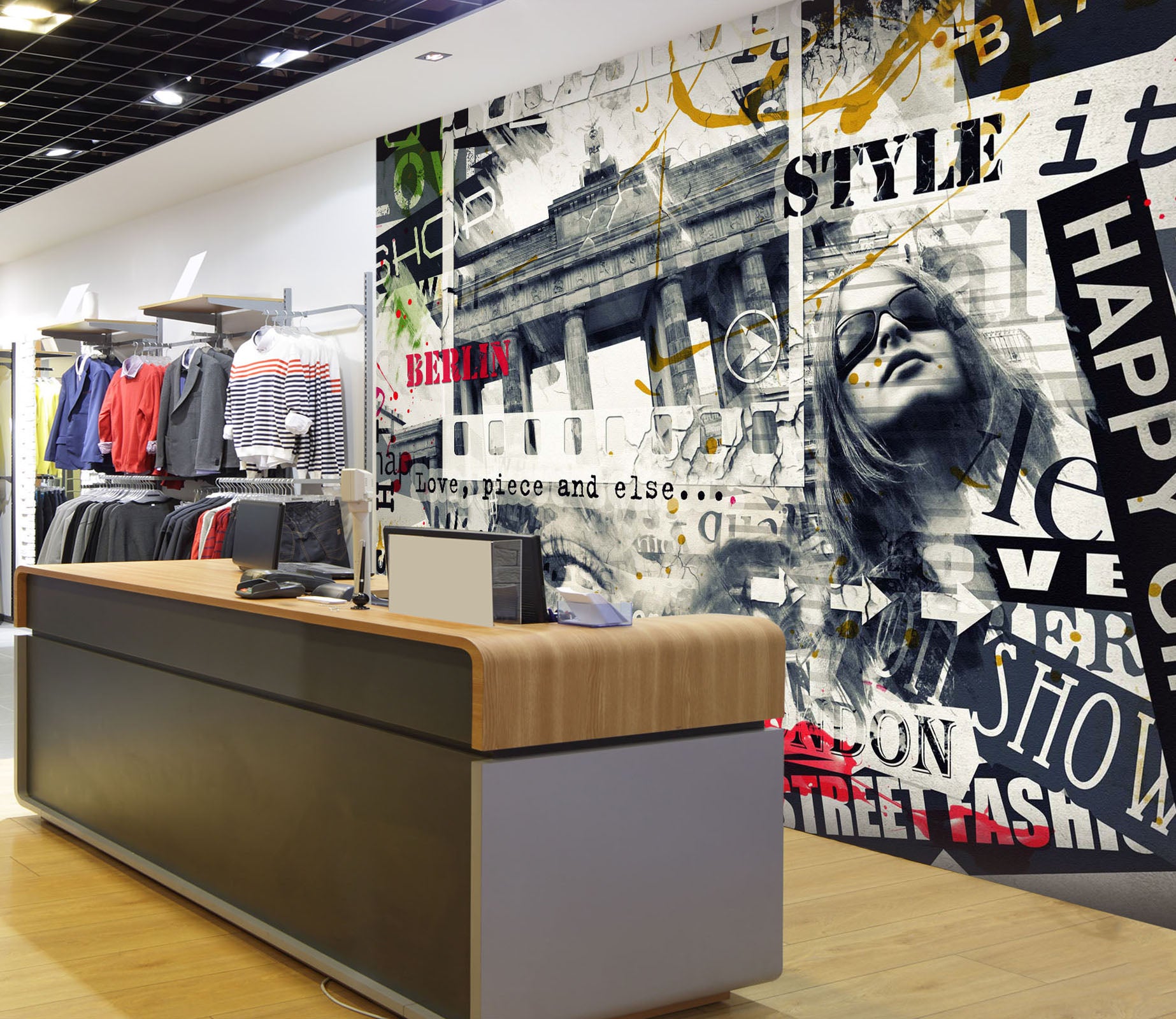 3D Newspaper Girl 138 Wall Murals