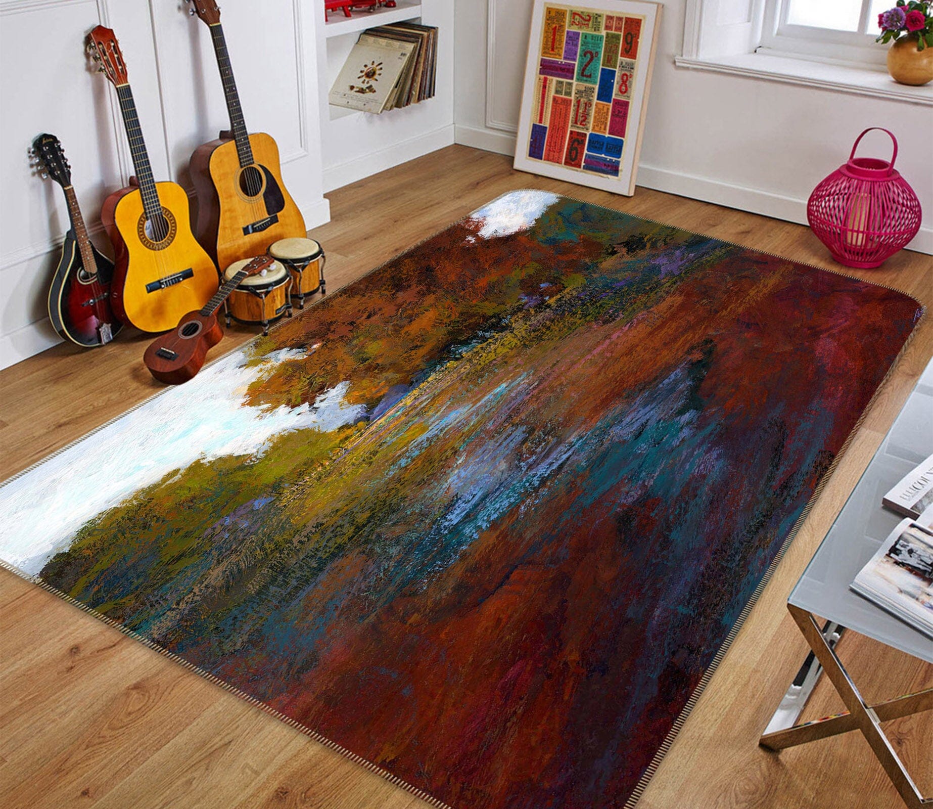 3D Maple Leaf 1040 Michael Tienhaara Rug Non Slip Rug Mat Mat AJ Creativity Home 