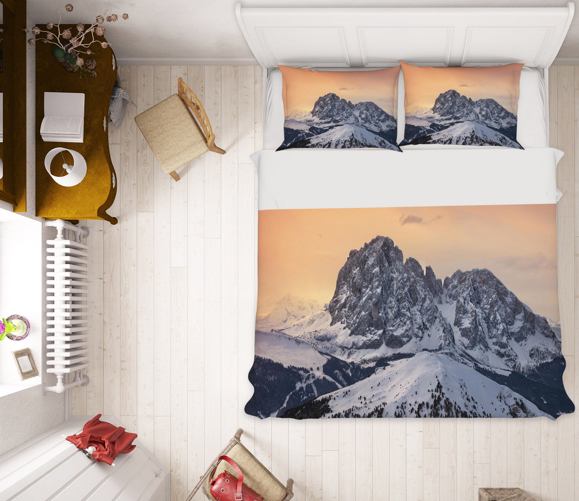 3D Snow Mountain 61024 Bed Pillowcases Quilt