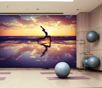 3D Beach Yoga 067 Wall Murals Wallpaper AJ Wallpaper 2 
