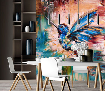 3D Painted Blue Bird 3117 Skromova Marina Wall Mural Wall Murals