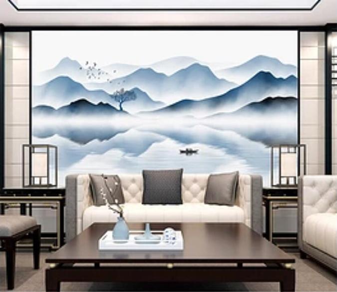 3D Valley Boat 469 Wall Murals Wallpaper AJ Wallpaper 2 