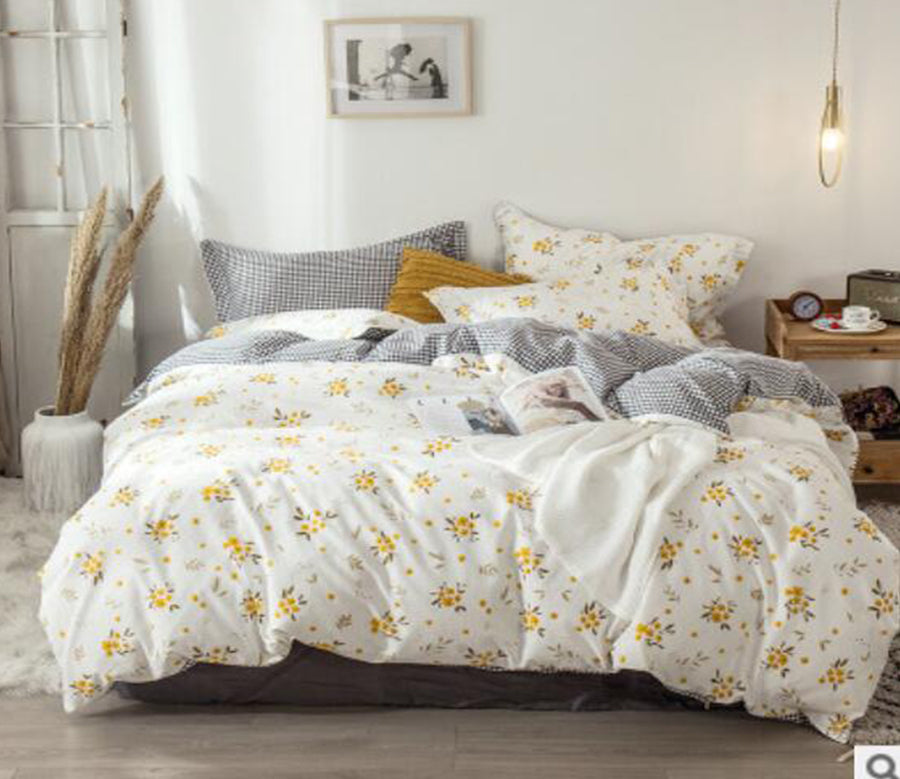 3D Yellow Flower 30068 Bed Pillowcases Quilt