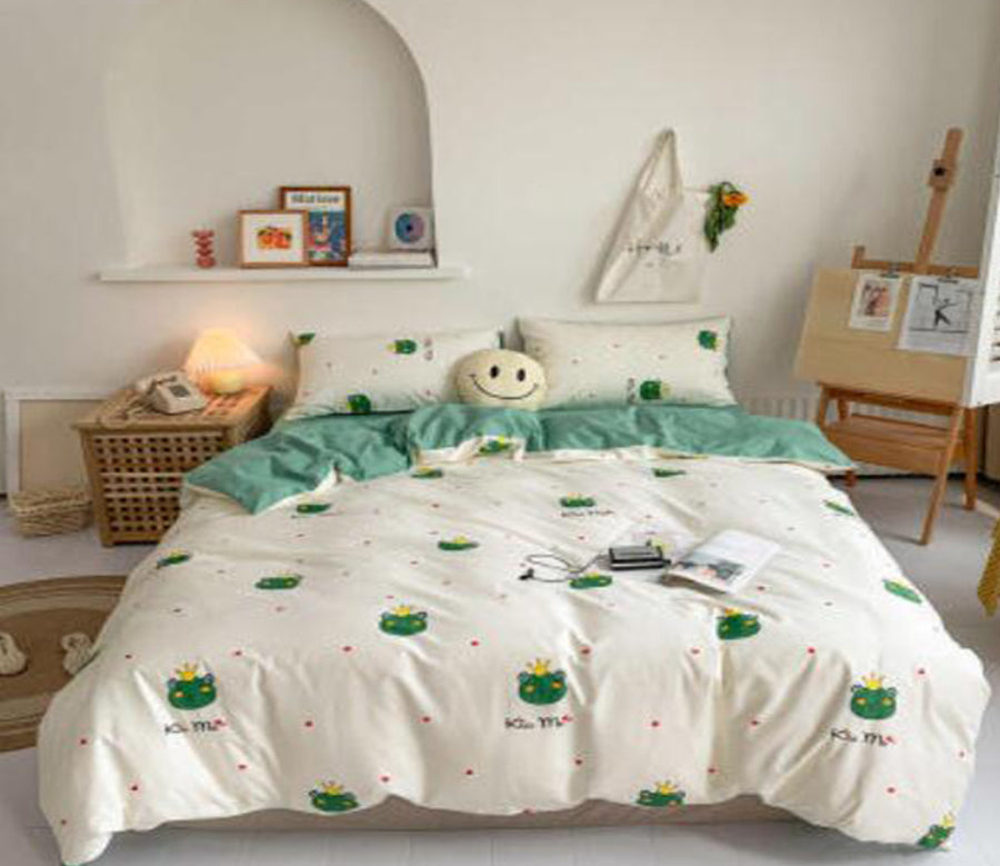 3D Frog 16102 Bed Pillowcases Quilt