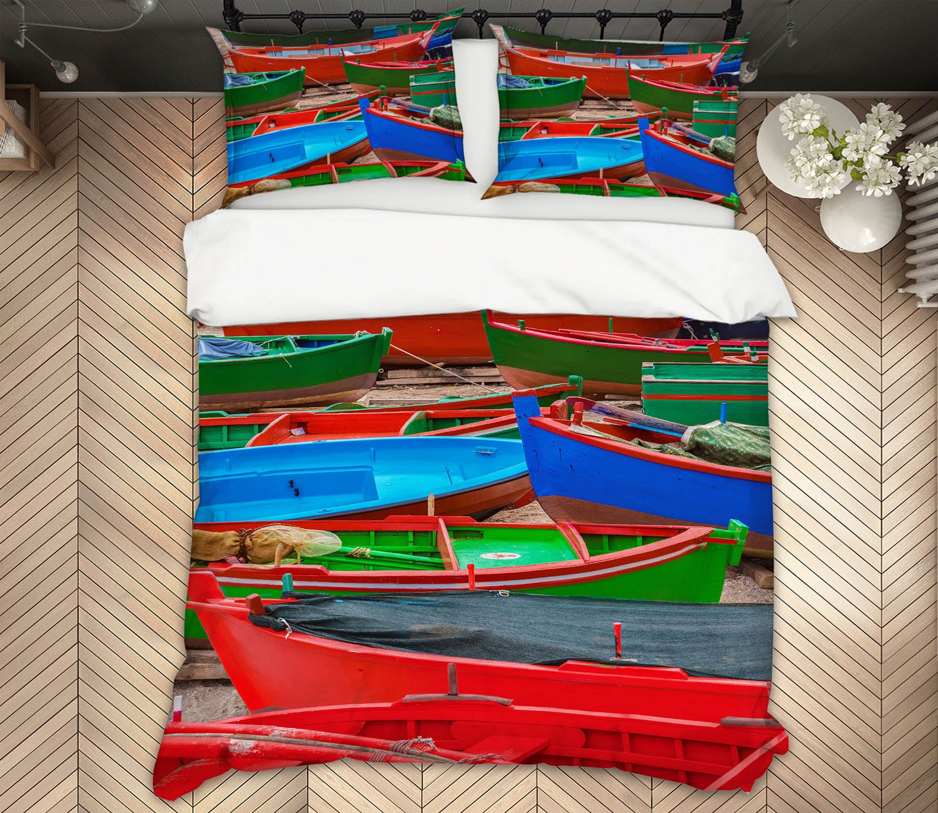 3D Color Boat 142 Marco Carmassi Bedding Bed Pillowcases Quilt