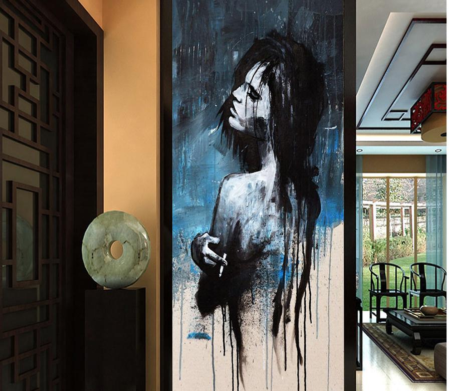 3D Black Lady Portrait 562 Wall Murals Wallpaper AJ Wallpaper 2 