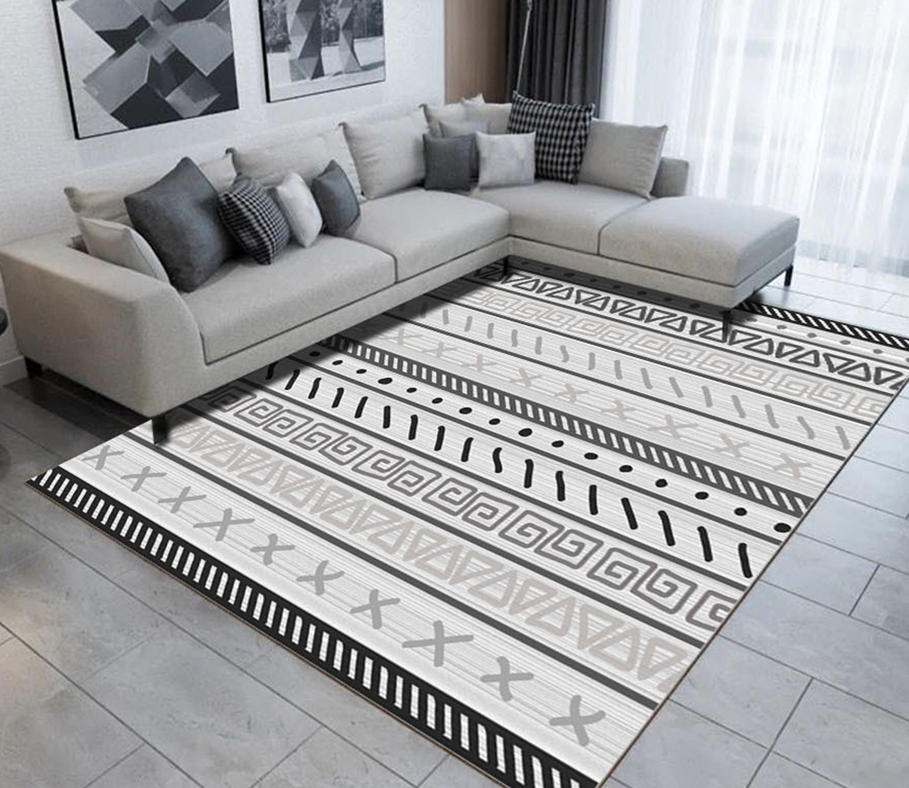 3D Color Geometry WG473 Non Slip Rug Mat Mat AJ Creativity Home 