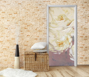 3D White Rose 3081 Skromova Marina Door Mural