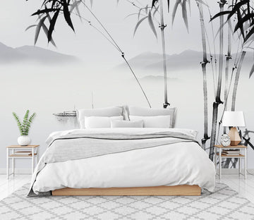 3D Bamboo Forest Flying Bird 1627 Wall Murals Wallpaper AJ Wallpaper 2 