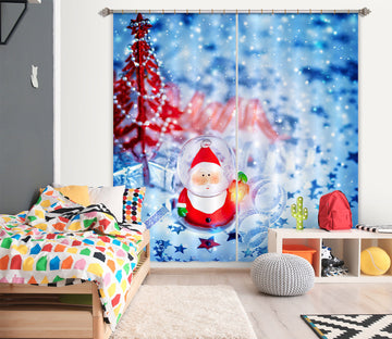 3D Santa Claus Ornaments 52018 Christmas Curtains Drapes Xmas