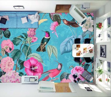 3D Bird Flower 104149 Andrea Haase Floor Mural