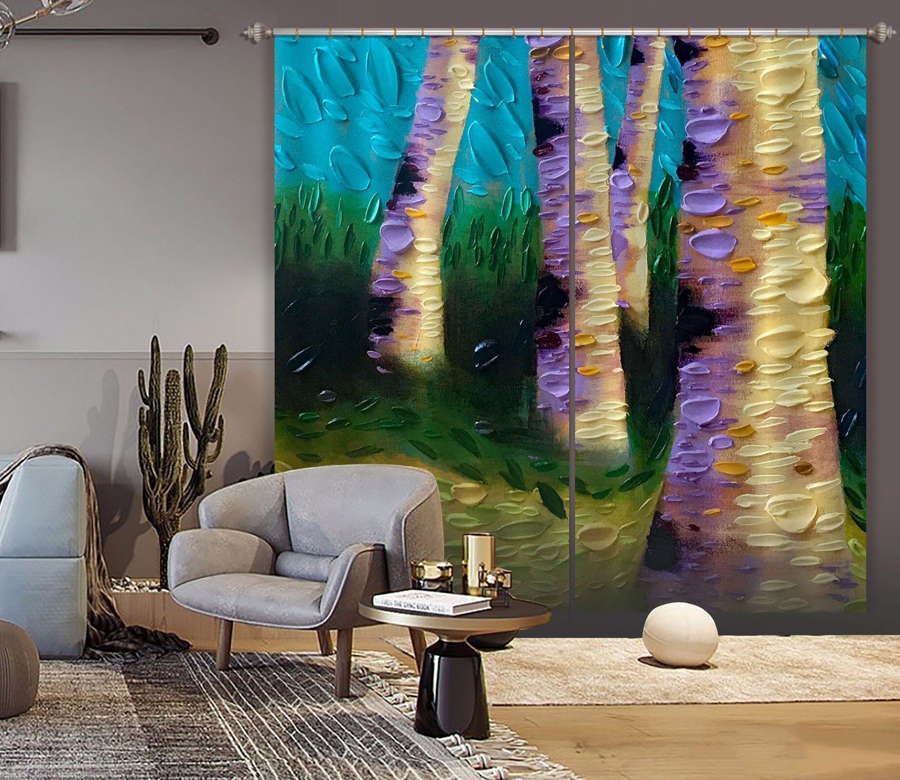 3D Garden Mystery Panel 045 Dena Tollefson Curtain Curtains Drapes Curtains AJ Creativity Home 