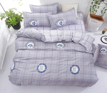 3D Gray Circle 7167 Bed Pillowcases Quilt