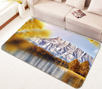3D Mountain Lake 36170 Non Slip Rug Mat