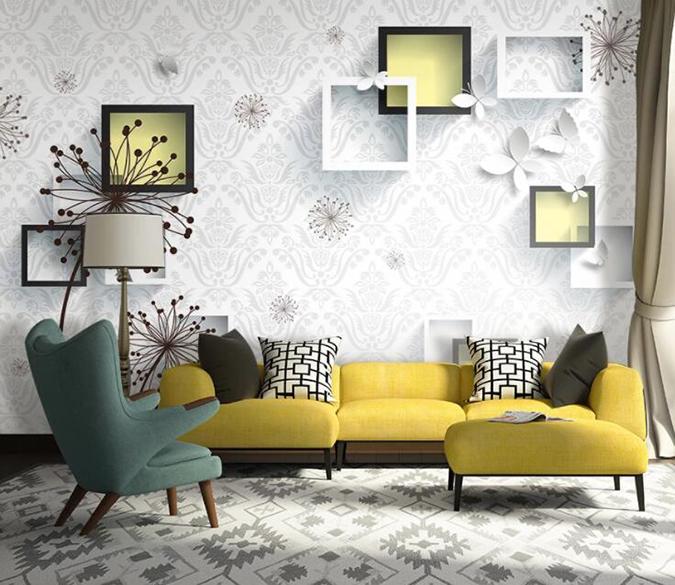 3D Square Pattern 1292 Wall Murals Wallpaper AJ Wallpaper 2 