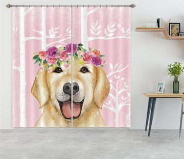 3D Golden Retriever 176 Uta Naumann Curtain Curtains Drapes