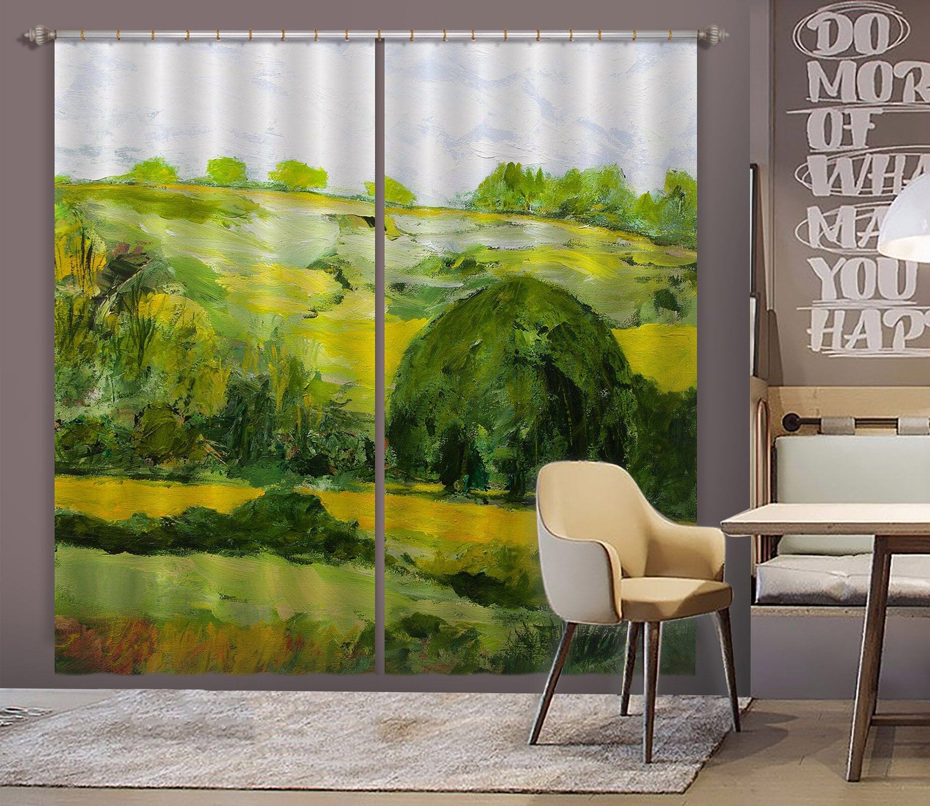 3D Ginger Green 219 Allan P. Friedlander Curtain Curtains Drapes Curtains AJ Creativity Home 