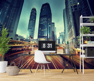 3D Traffic Flow Building 1086 Wall Murals