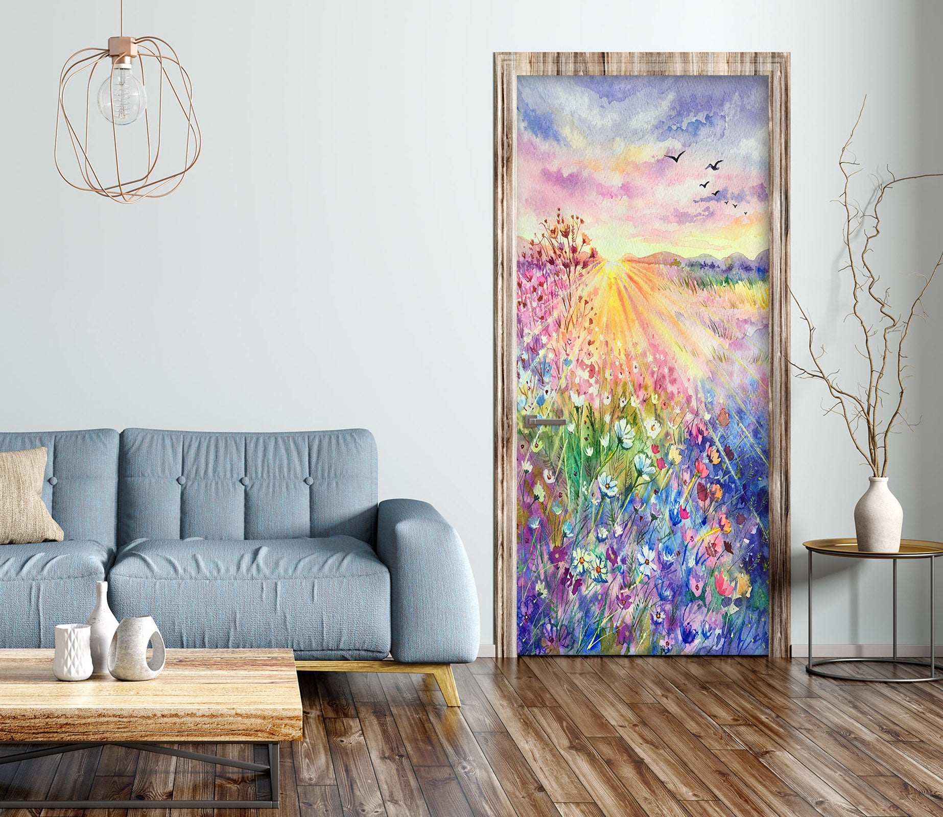 3D Flower Bush 25195 Door Mural