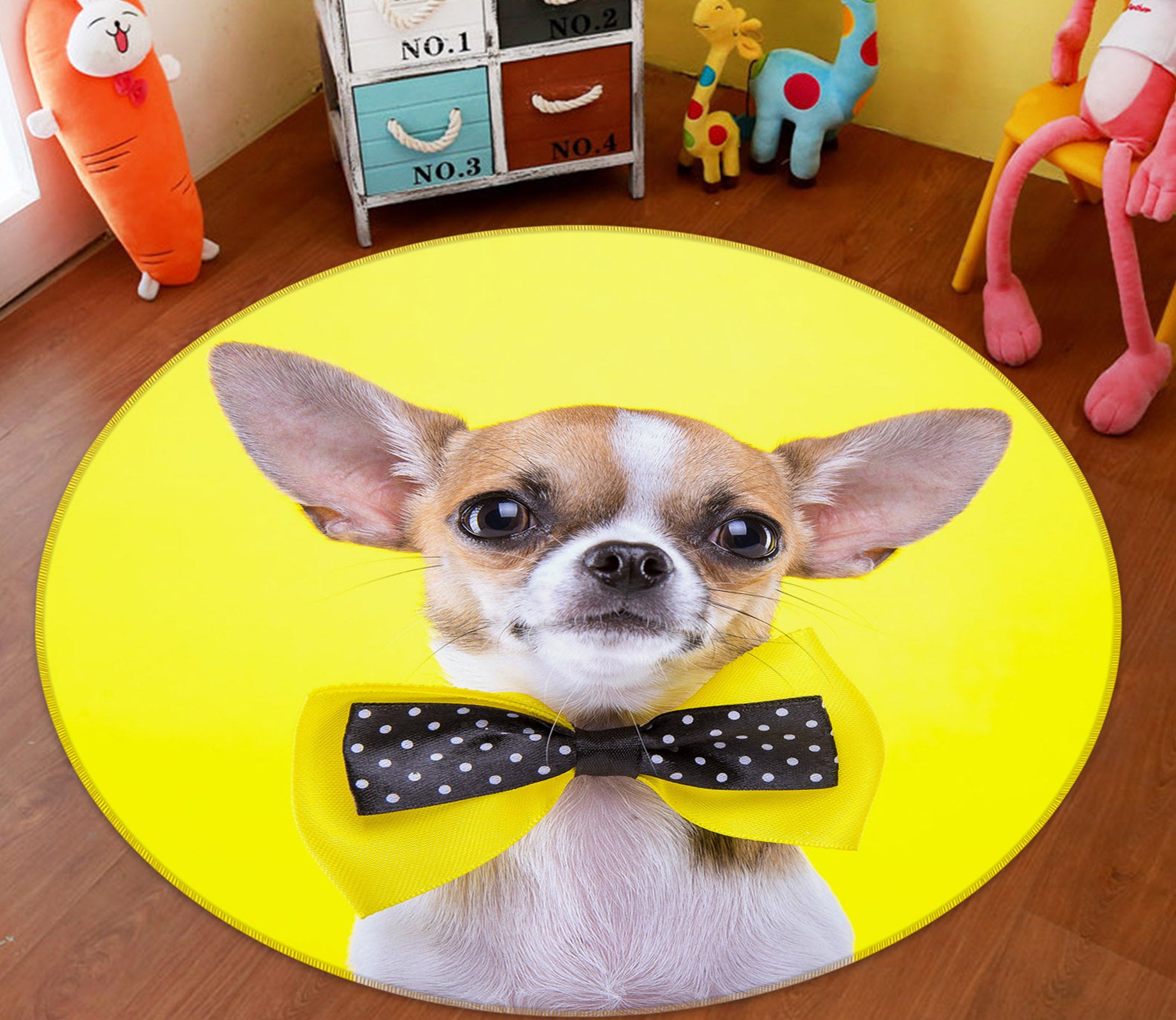 3D Puppy 29091 Round Non Slip Rug Mat