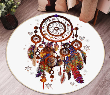 3D Dreamcatcher 29075 Round Non Slip Rug Mat