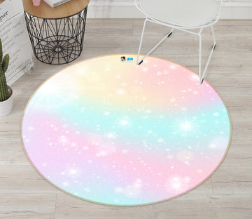 3D Color Star Point 81026 Round Non Slip Rug Mat