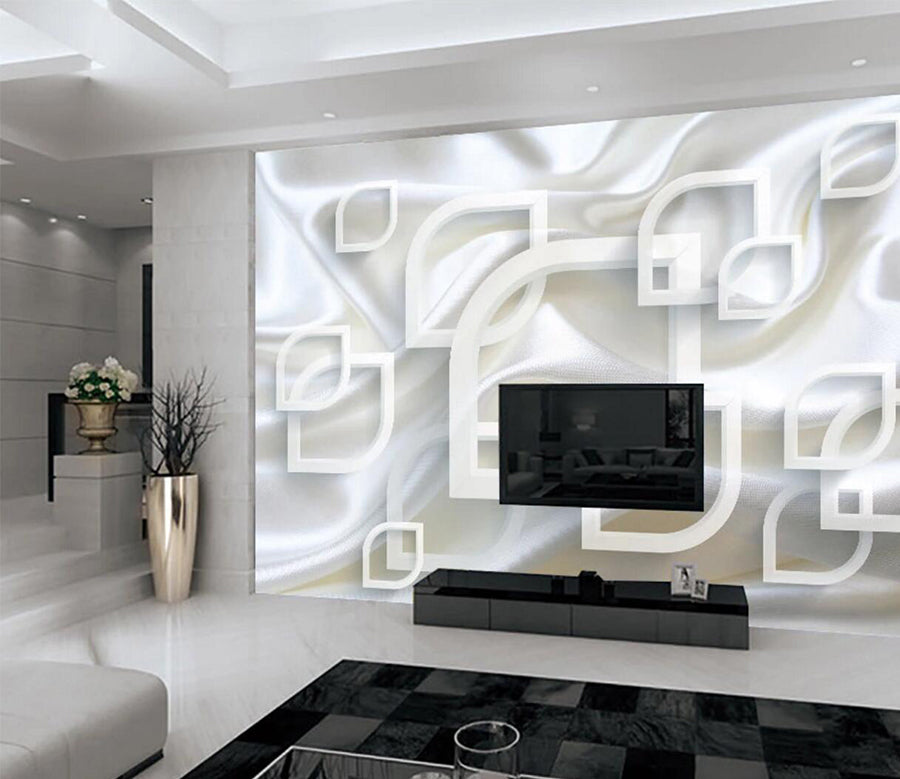 3D White Graphics WC128 Wall Murals