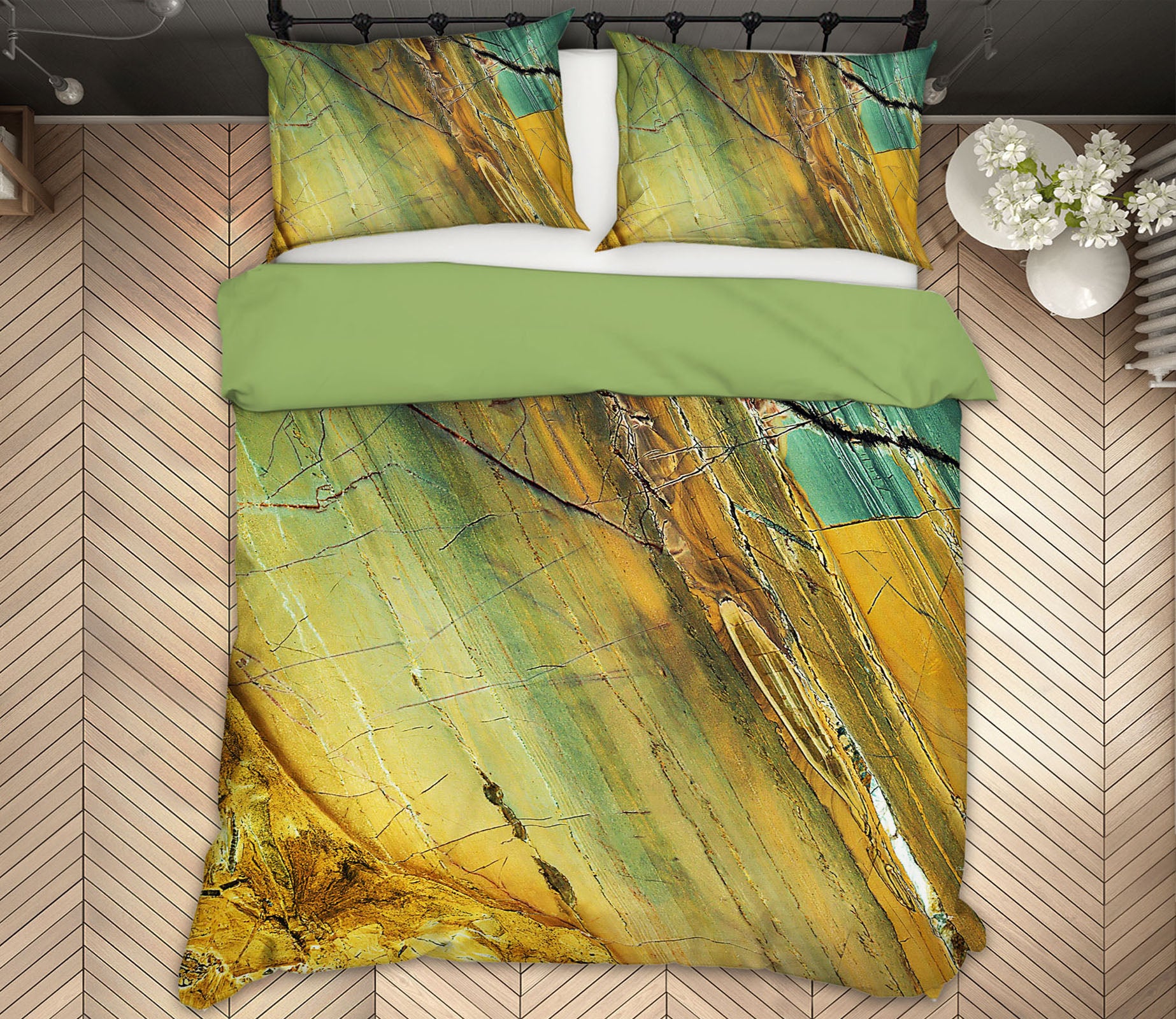 3D Wood Grain Road 16048 Bed Pillowcases Quilt