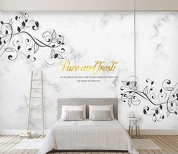 3D Black Leaves 2589 Wall Murals Wallpaper AJ Wallpaper 2 