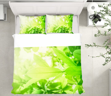 3D Leaves 14194 Bed Pillowcases Quilt