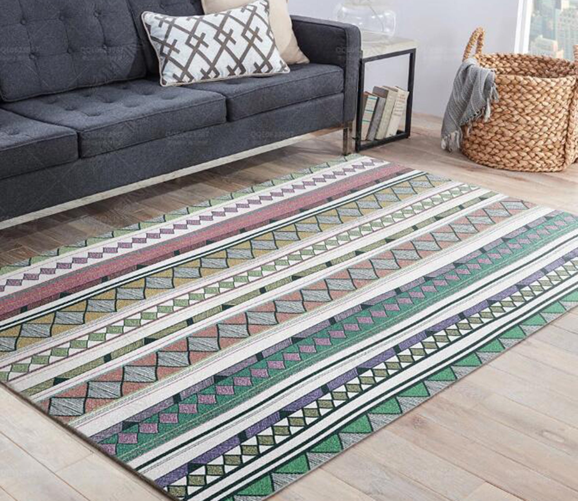 3D Color Geometry WG577 Non Slip Rug Mat Mat AJ Creativity Home 