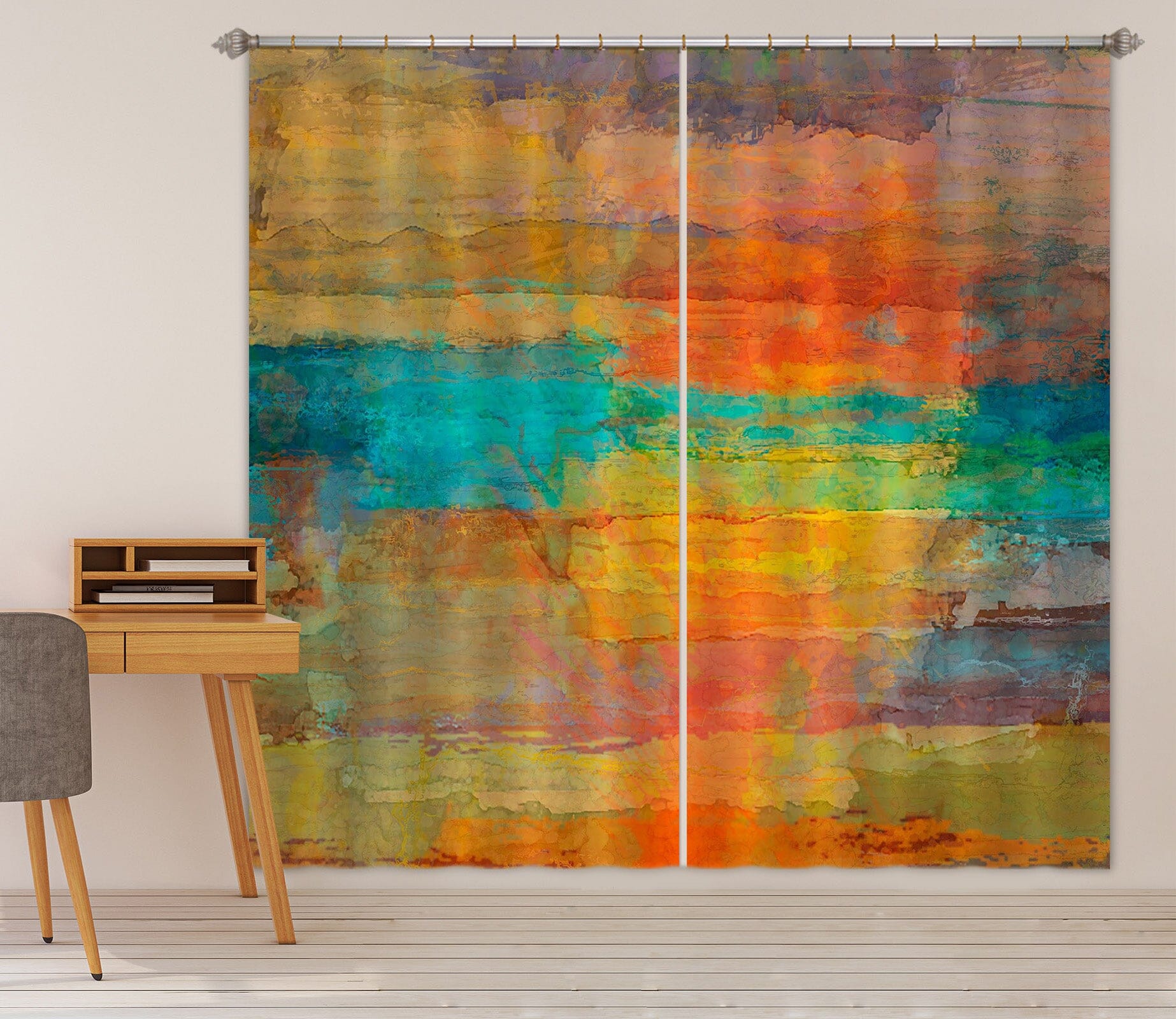 3D Sunset Sea 227 Michael Tienhaara Curtain Curtains Drapes Curtains AJ Creativity Home 