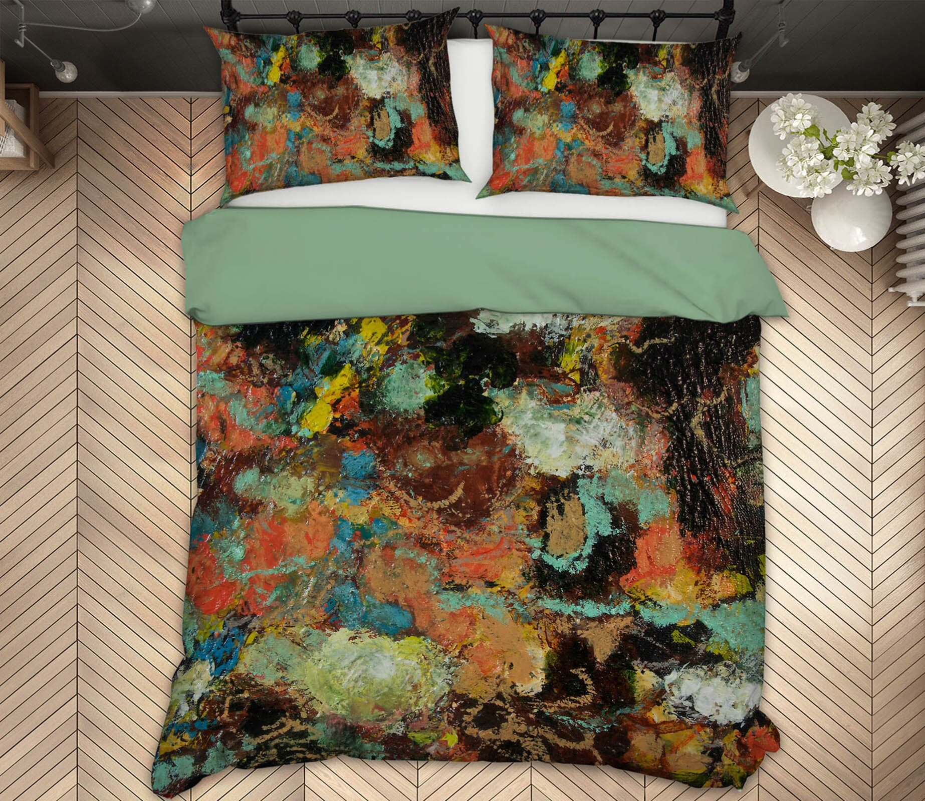 3D Color Graffiti 103 Allan P. Friedlander Bedding Bed Pillowcases Quilt Quiet Covers AJ Creativity Home 