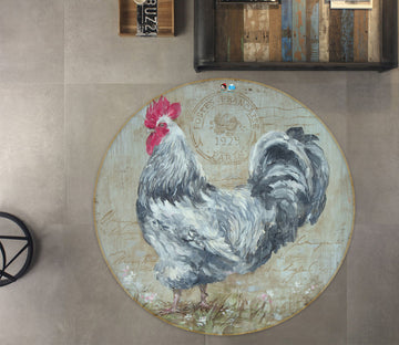 3D Chick 1104 Debi Coules Rug Round Non Slip Rug Mat