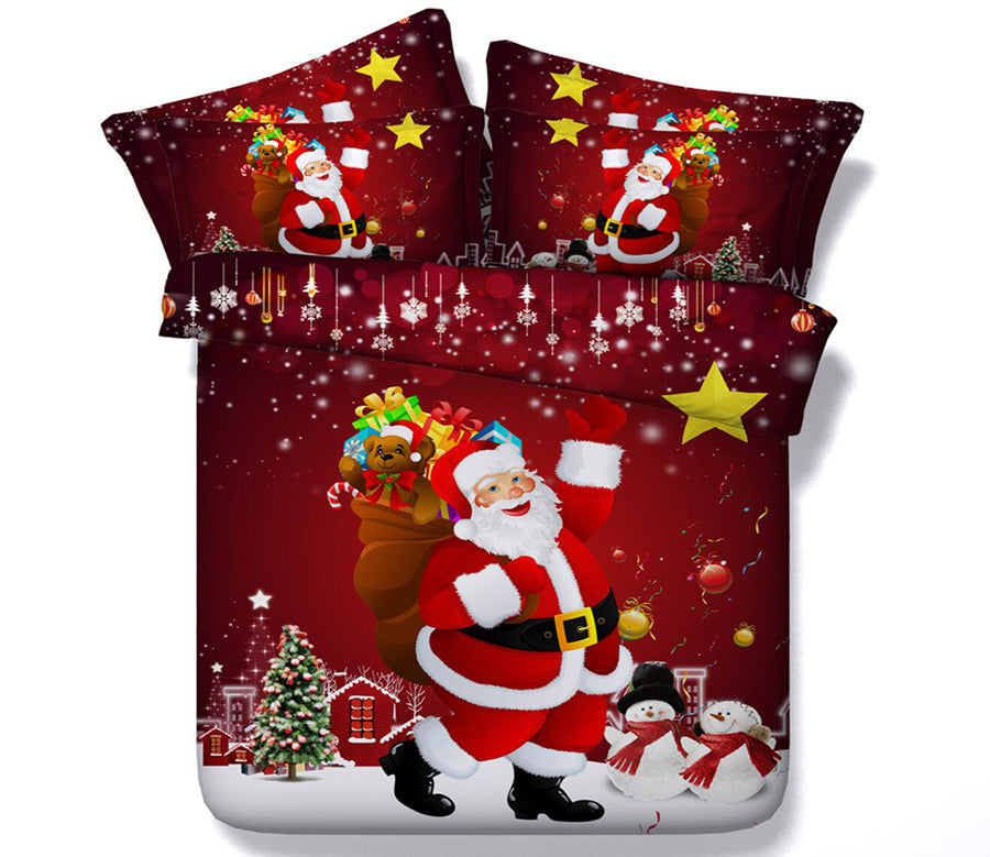 3D Santa Gift 46091 Christmas Quilt Duvet Cover Xmas Bed Pillowcases