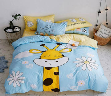 3D Giraffe 7133 Bed Pillowcases Quilt